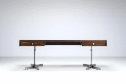 Großer Schreibtisch aus Palisander von Trau Arredamenti Metallici SPA, Italien, 1960er