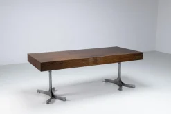 Großer Schreibtisch aus Palisander von Trau Arredamenti Metallici SPA, Italien, 1960er