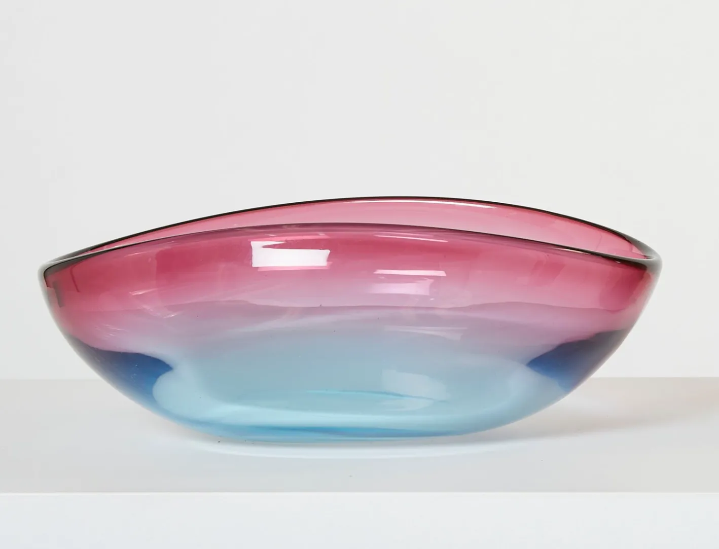 Großer Tafelaufsatz aus Muranoglas von Flavio Poli für Seguso, 1960er