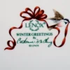 Große Runde Winter Greetings Schale Catherine McClung für Lenox, 2000er