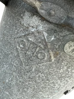 Großer Vintage Abfalleimer aus verzinktem Zinkmetall von Othr, 1970er