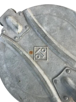 Großer Vintage Abfalleimer aus verzinktem Zinkmetall von Othr, 1970er
