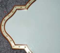 Großer Wandspiegel mit Rahmen aus Kirschholz und Blattgold von Grange Paris, France