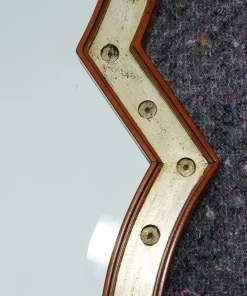 Großer Wandspiegel mit Rahmen aus Kirschholz und Blattgold von Grange Paris, France