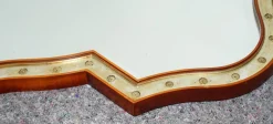 Großer Wandspiegel mit Rahmen aus Kirschholz und Blattgold von Grange Paris, France