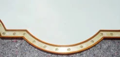Großer Wandspiegel mit Rahmen aus Kirschholz und Blattgold von Grange Paris, France