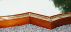 Großer Wandspiegel mit Rahmen aus Kirschholz und Blattgold von Grange Paris, France