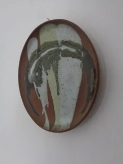 Großer Wandteller aus Keramik von GP Studio, Denmark, 1960er