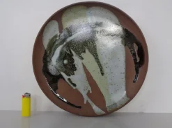Großer Wandteller aus Keramik von GP Studio, Denmark, 1960er