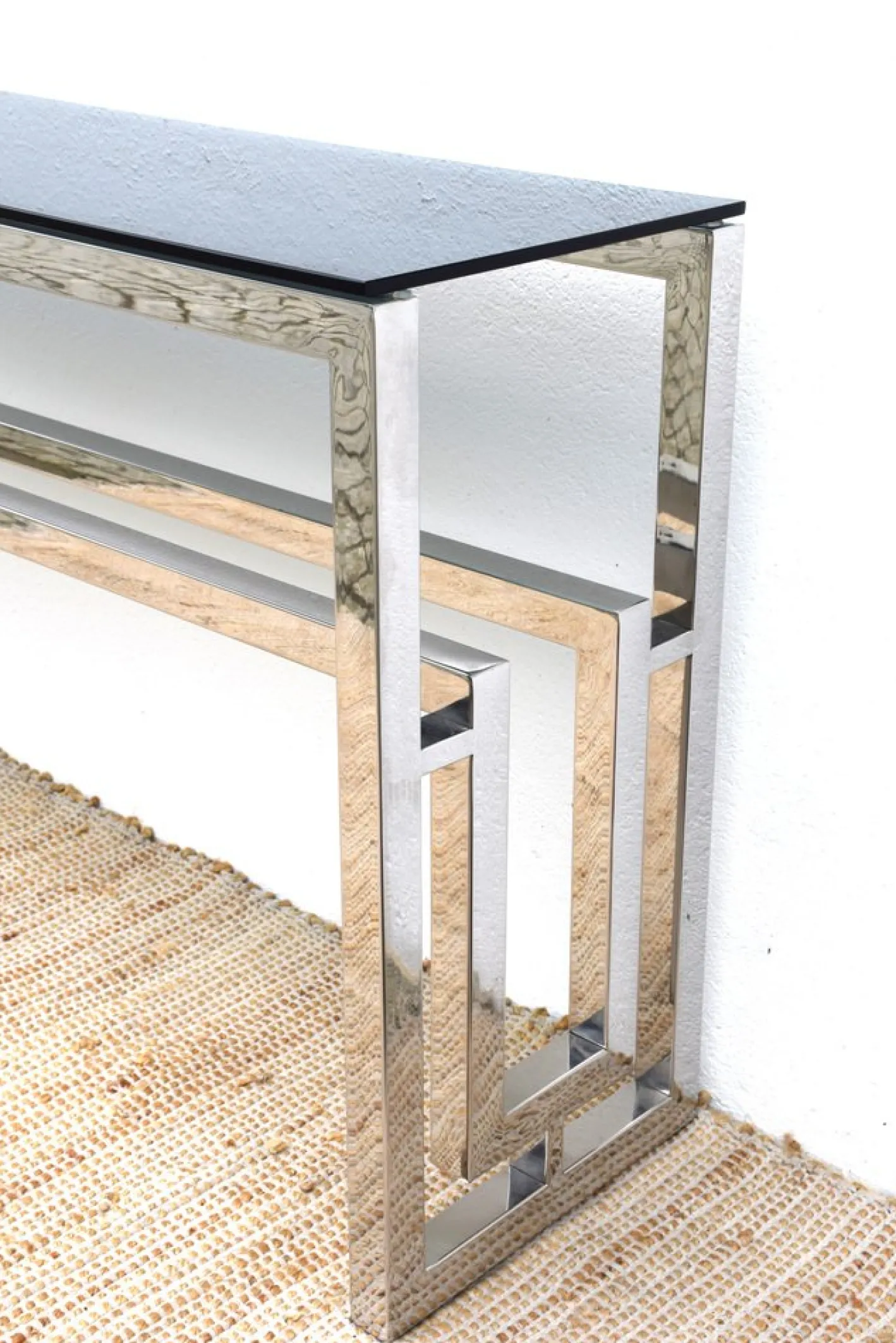 Großer Werkstatttisch aus Edelstahl & Glas von Christian Maas