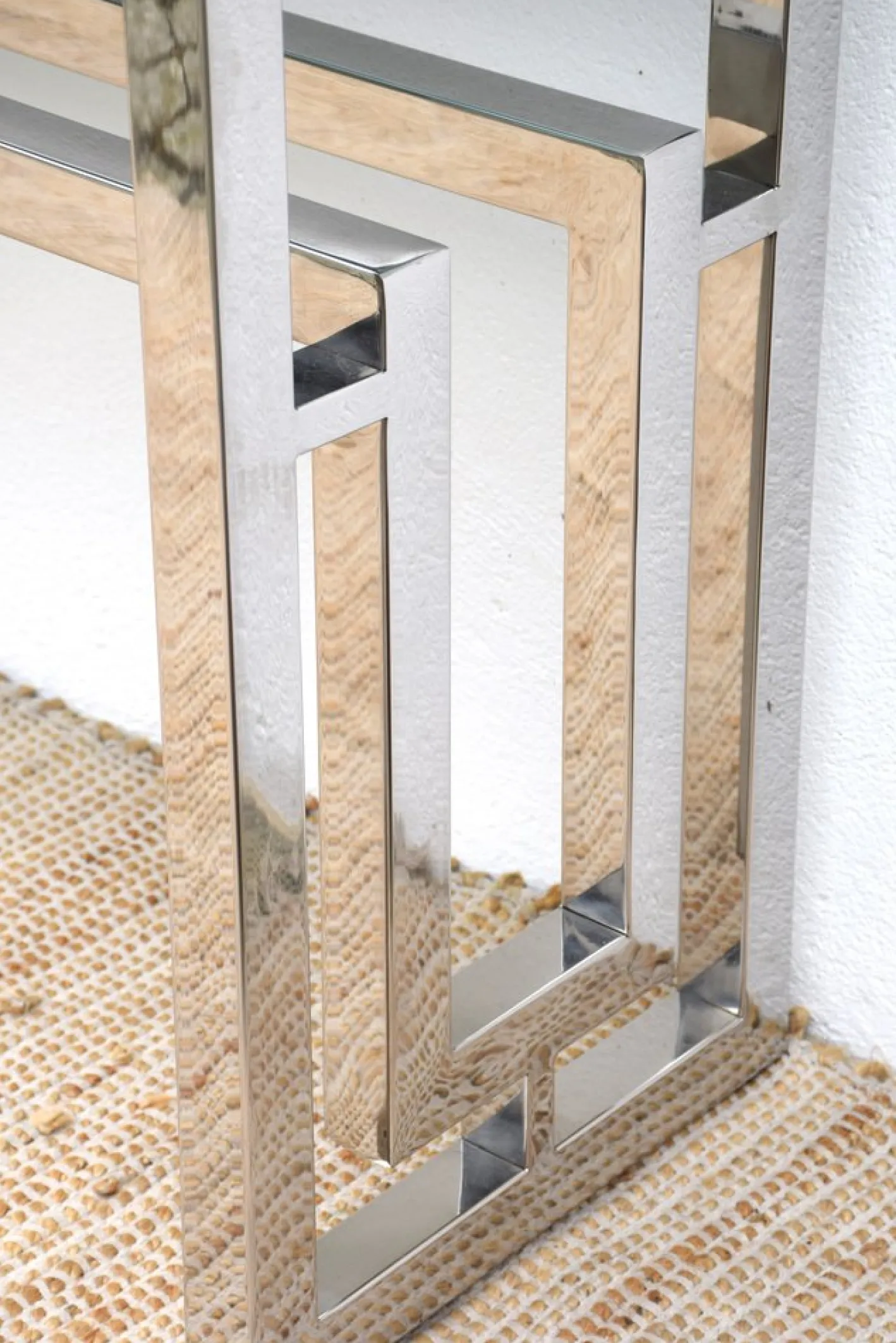 Großer Werkstatttisch aus Edelstahl & Glas von Christian Maas