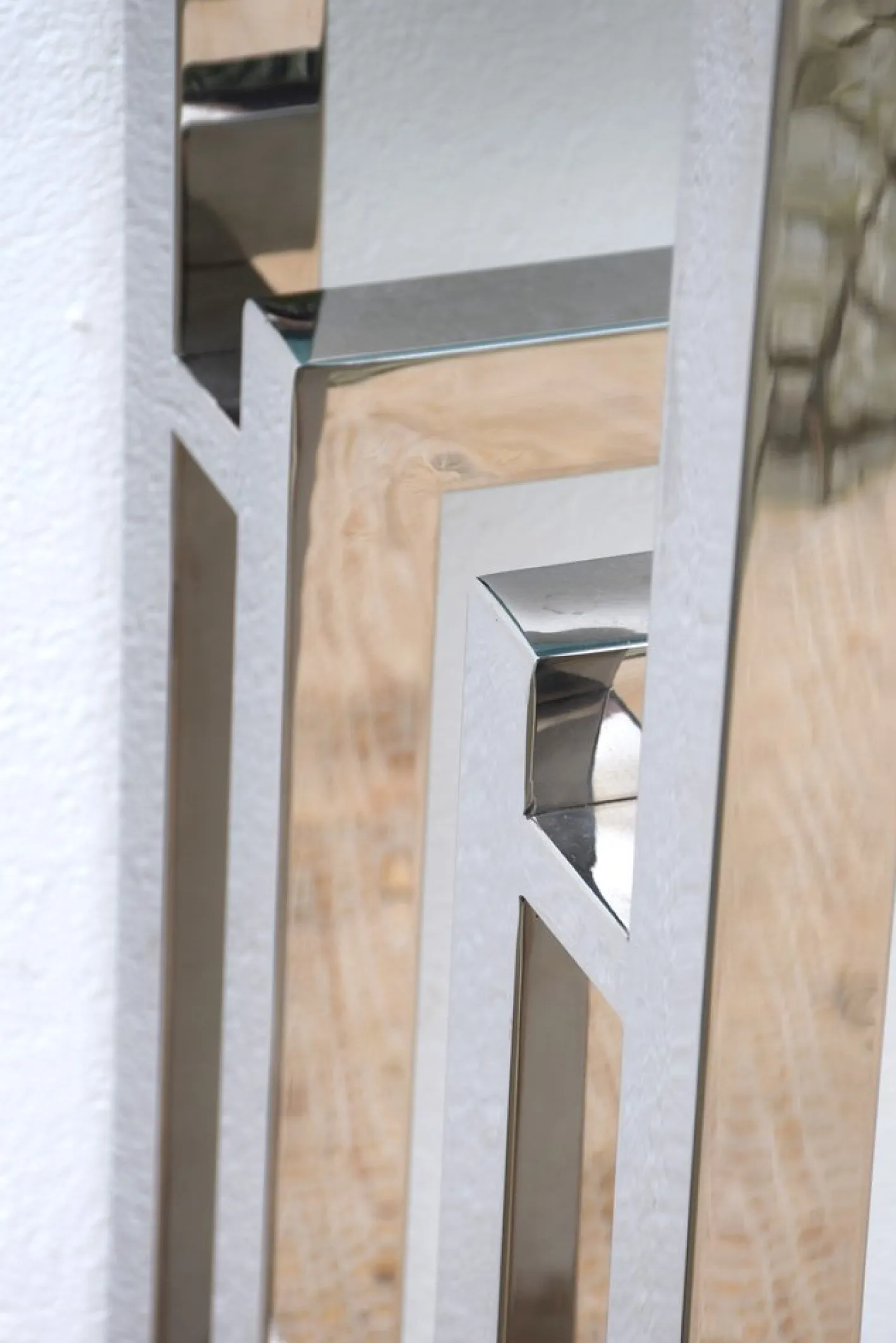 Großer Werkstatttisch aus Edelstahl & Glas von Christian Maas