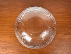 Große schwedische Vintage Glasschale mit Blumendekor von Ann Wärff für Kosta Boda, 1970er