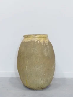 Großes emailliertes Glas aus Terrakotta