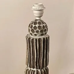 Große Sillons Keramik Lampen mit Pergament Lampenschirmen von Atelier Cabanel, 2er Set