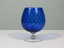 Großes mundgeblasenes Empoli Glas, 1950er