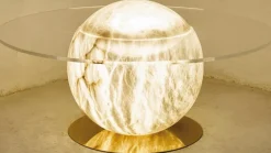 Große Solaris Stehlampe von United Alabaster