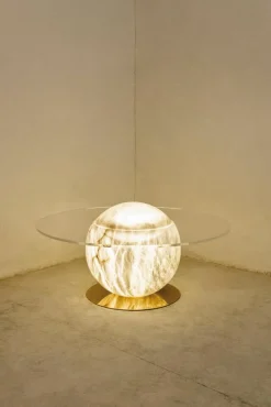 Große Solaris Stehlampe von United Alabaster