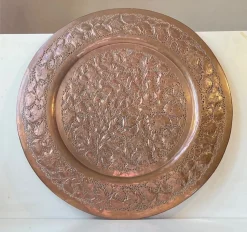 Großes orientalisches Tablett aus Piercet Kupfer, 1960er