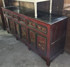 Großes Sideboard aus lackiertem Holz, 19. Jh