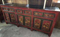Großes Sideboard aus lackiertem Holz, 19. Jh