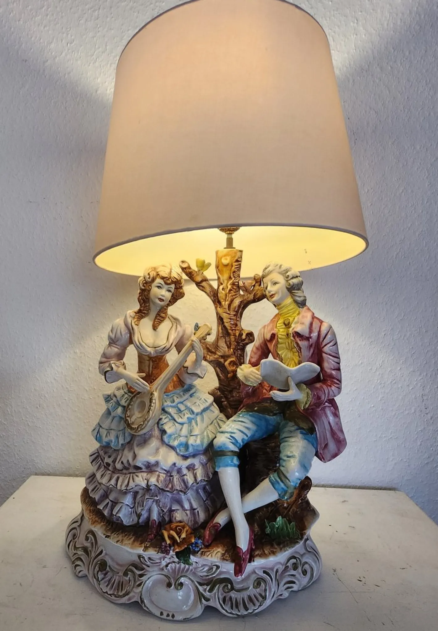 Große Stehlampe von Capodimonte, 1930er