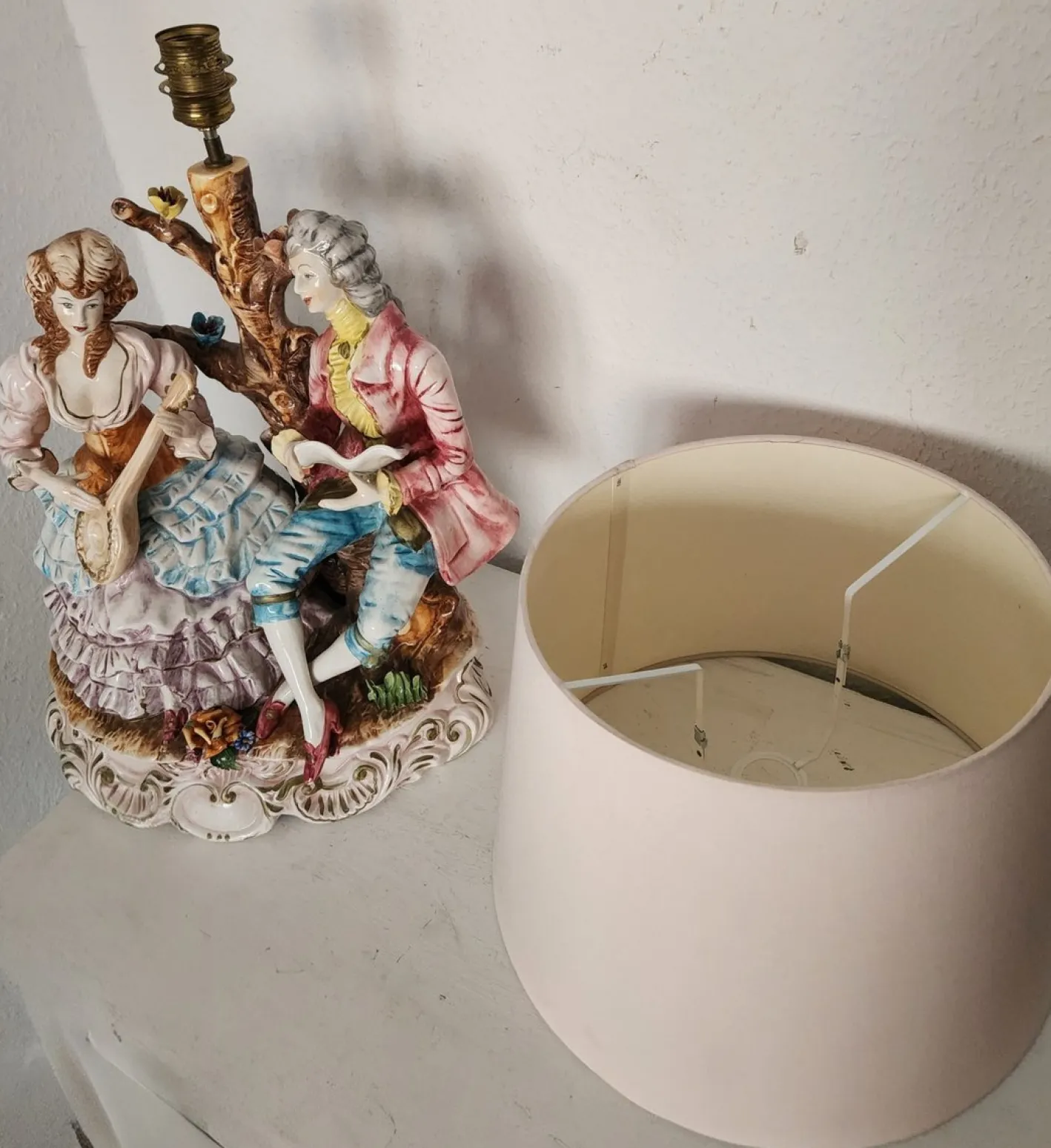 Große Stehlampe von Capodimonte, 1930er