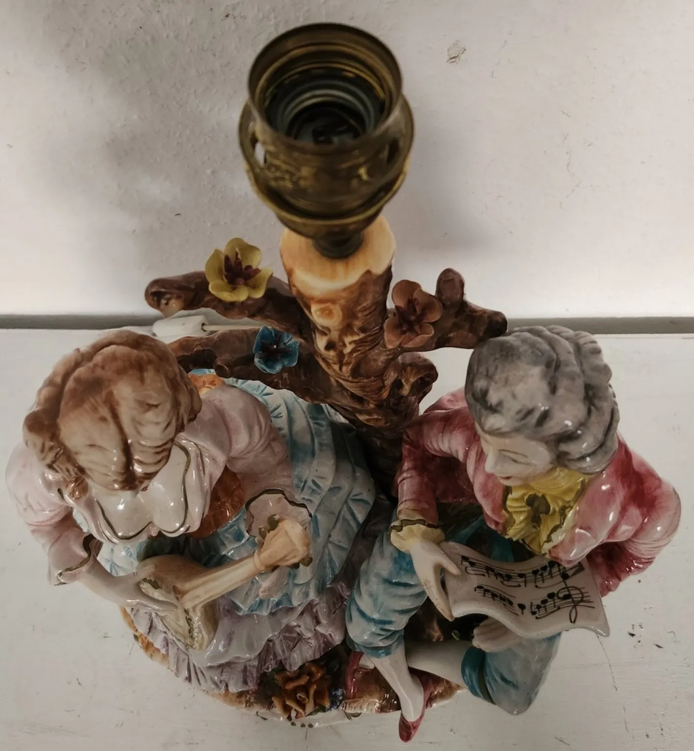Große Stehlampe von Capodimonte, 1930er