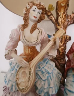 Große Stehlampe von Capodimonte, 1930er