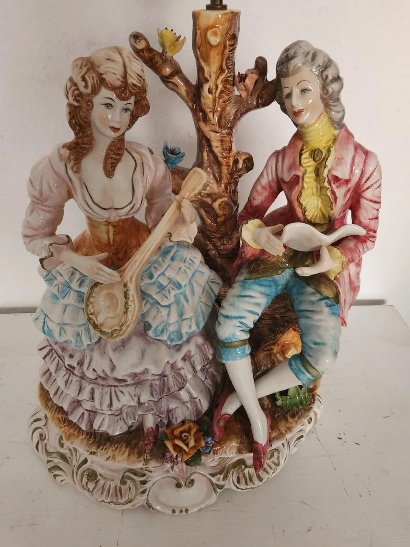 Große Stehlampe von Capodimonte, 1930er