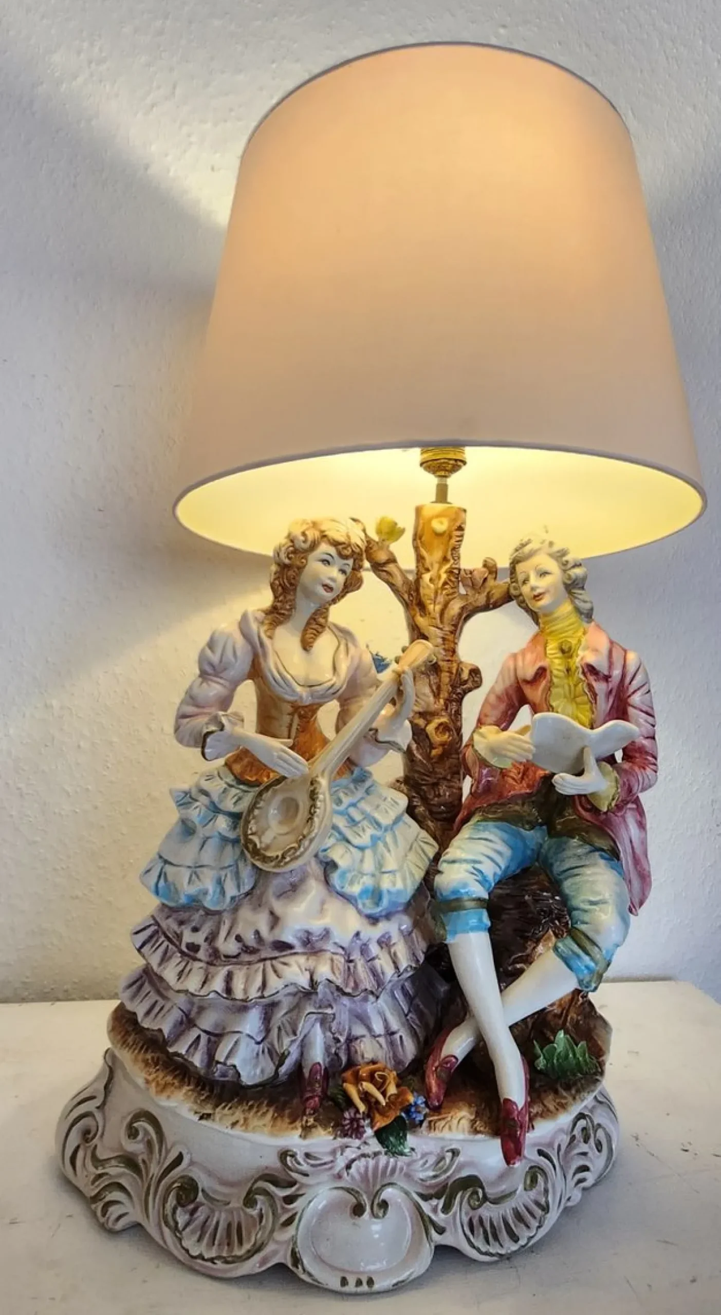 Große Stehlampe von Capodimonte, 1930er