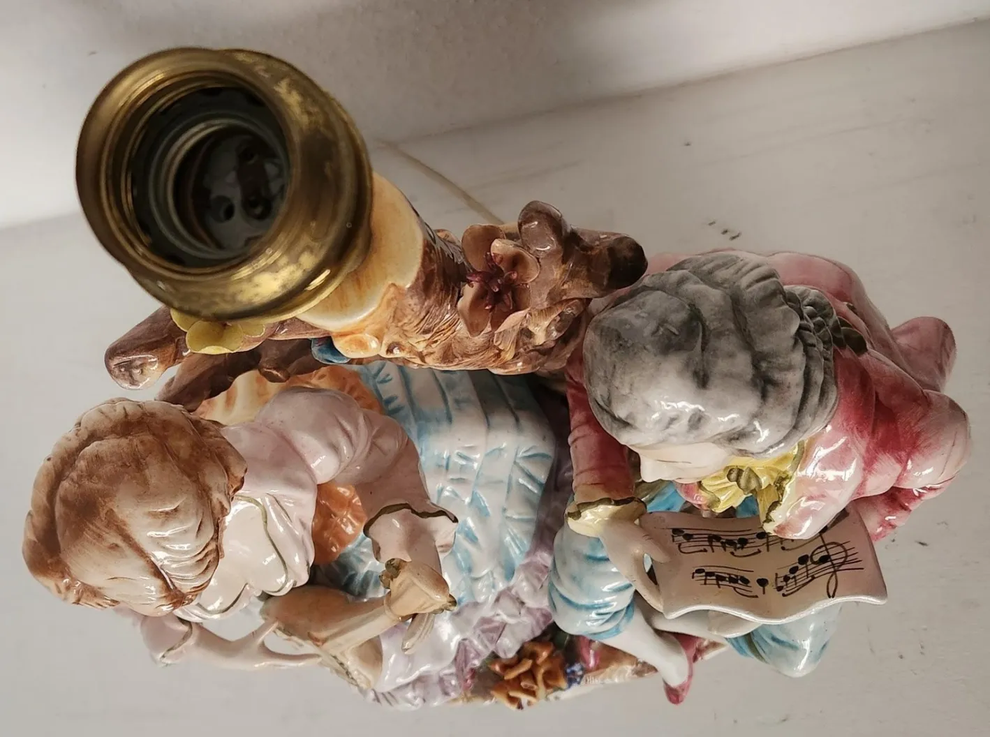 Große Stehlampe von Capodimonte, 1930er