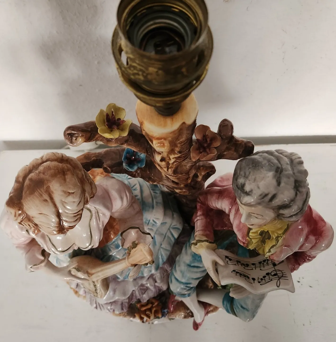 Große Stehlampe von Capodimonte, 1930er