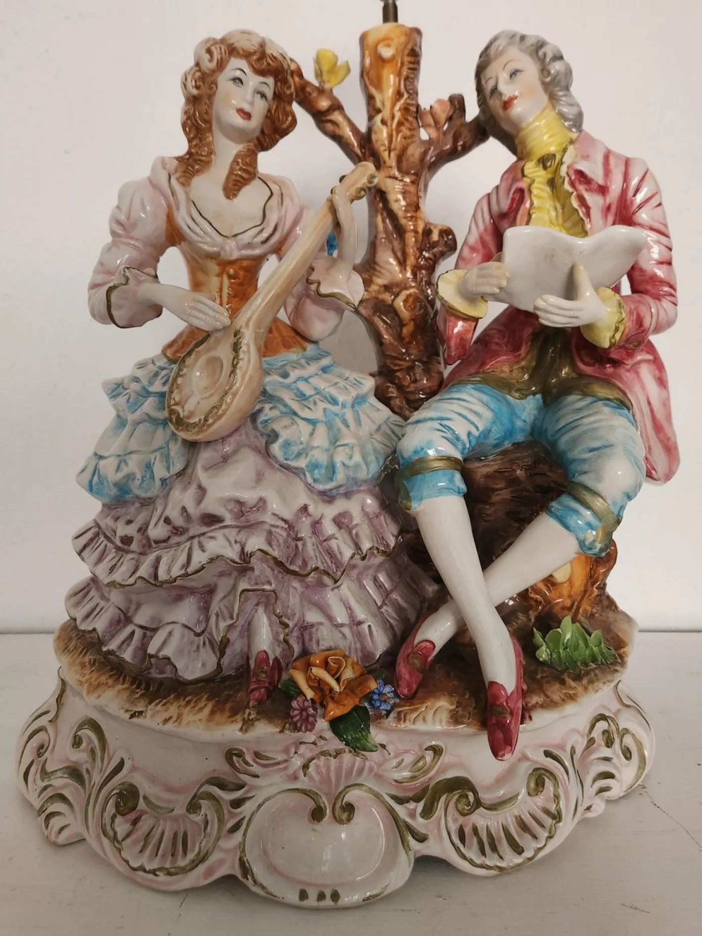 Große Stehlampe von Capodimonte, 1930er