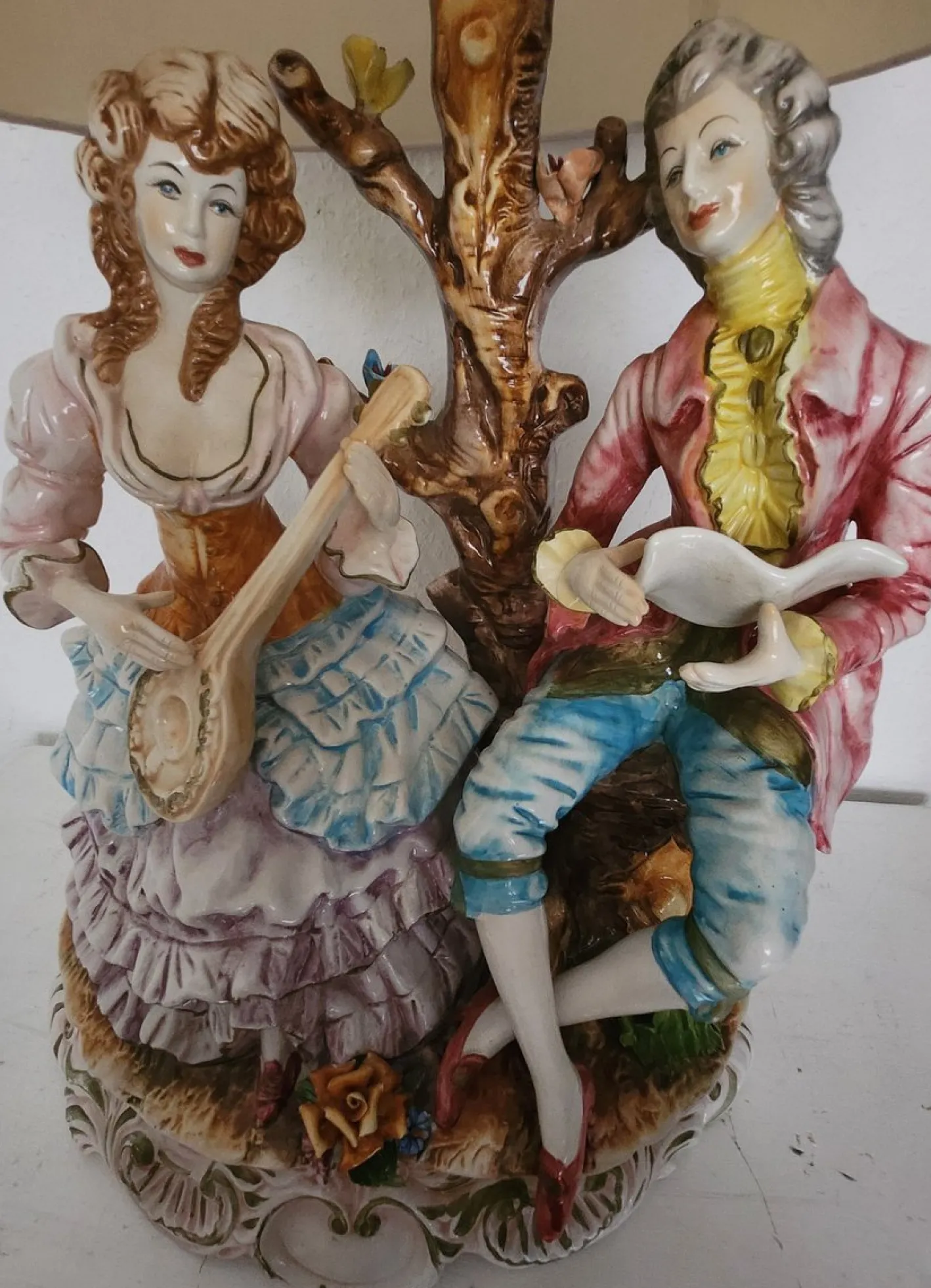 Große Stehlampe von Capodimonte, 1930er