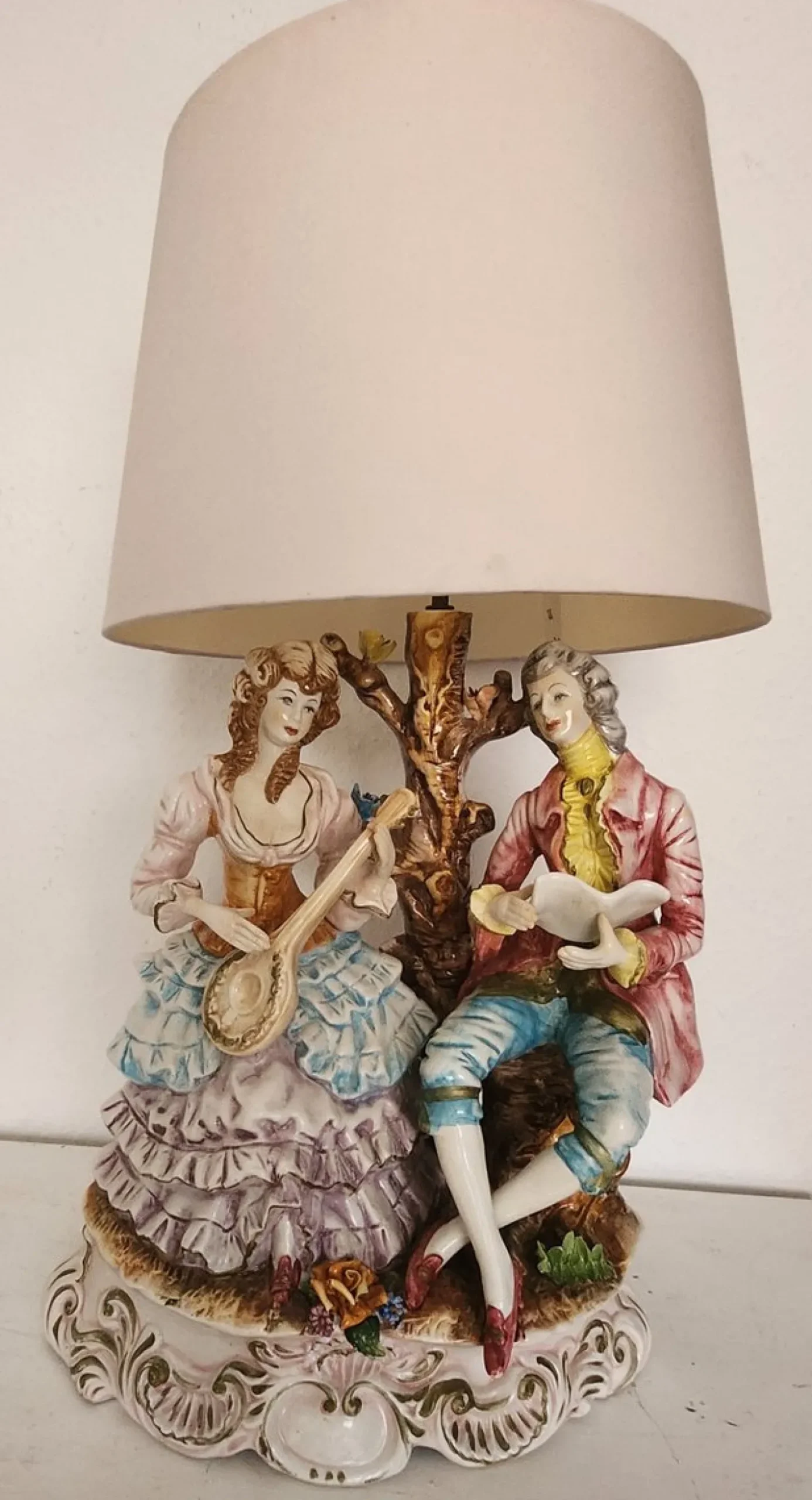 Große Stehlampe von Capodimonte, 1930er