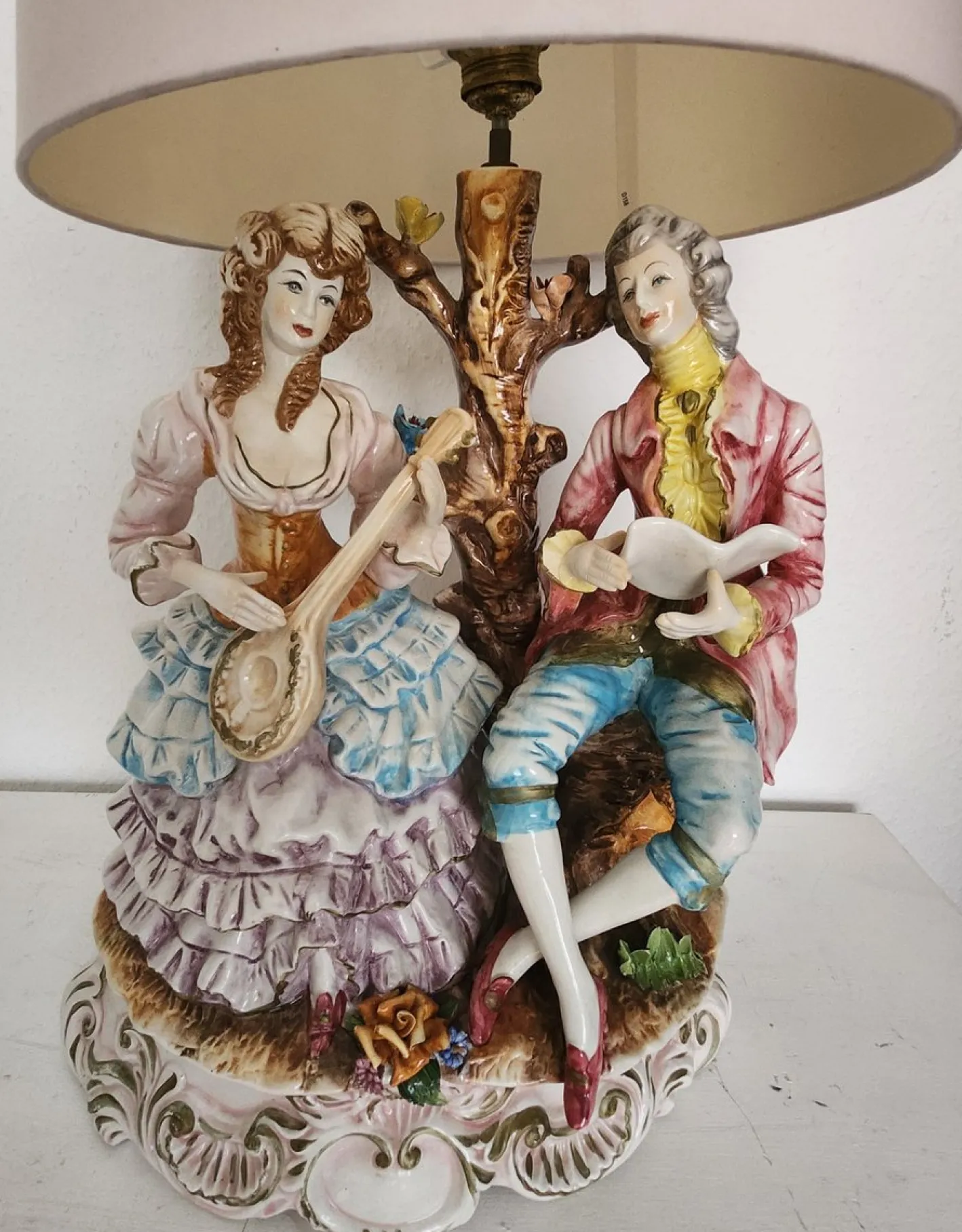 Große Stehlampe von Capodimonte, 1930er