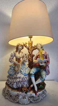 Große Stehlampe von Capodimonte, 1930er