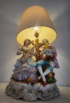 Große Stehlampe von Capodimonte, 1930er