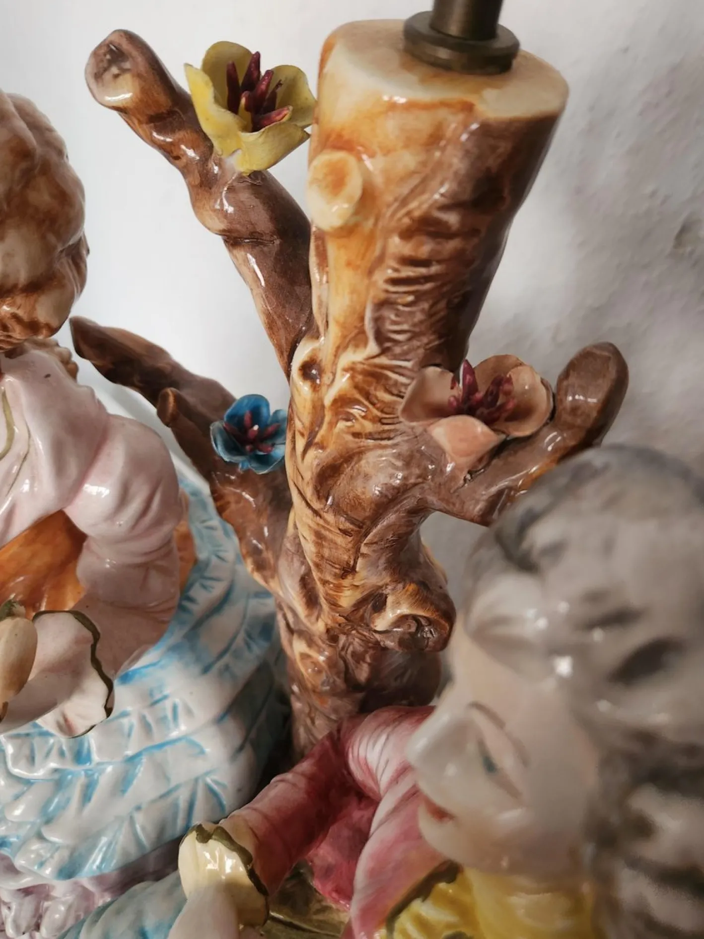 Große Stehlampe von Capodimonte, 1930er