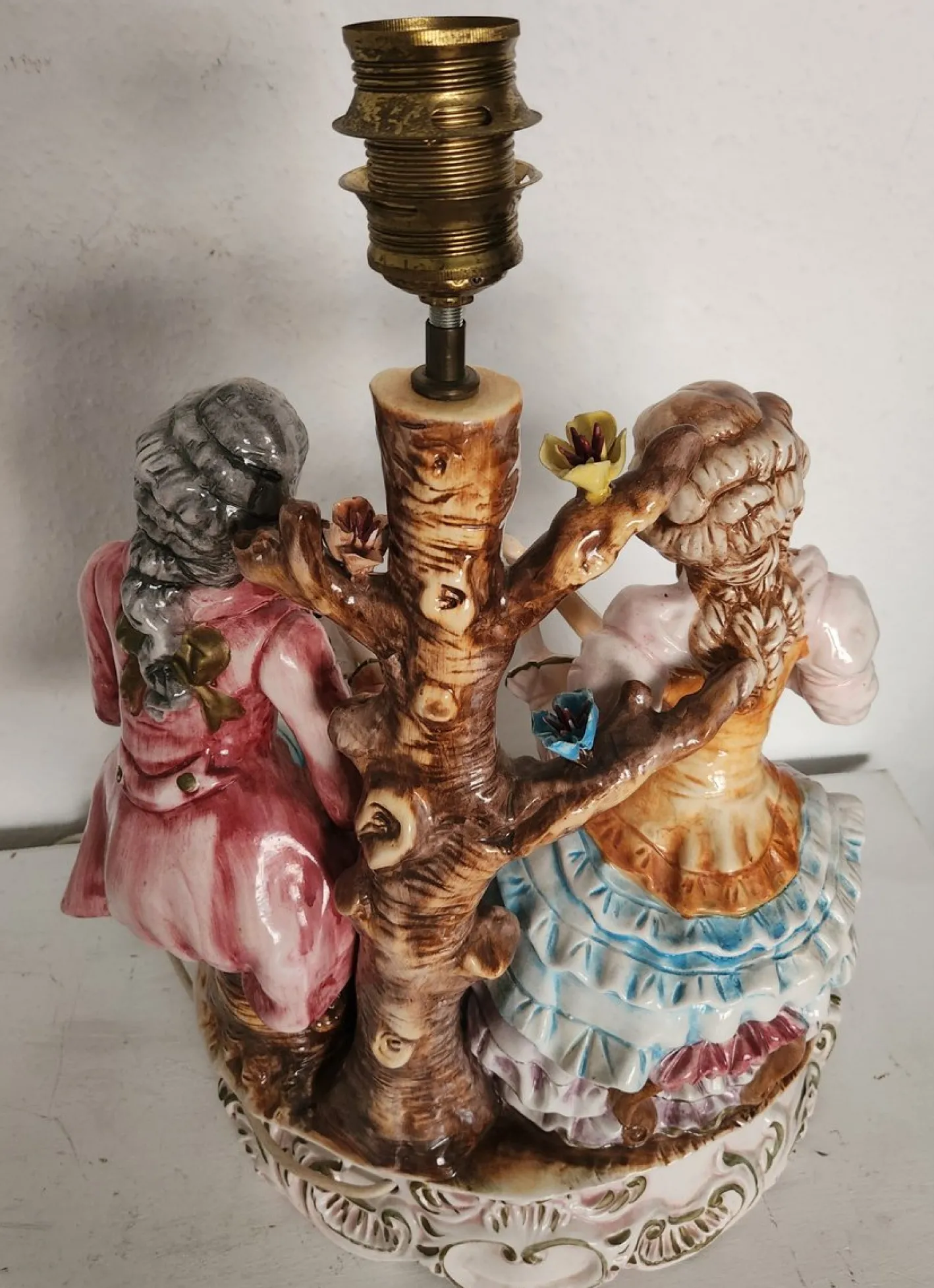 Große Stehlampe von Capodimonte, 1930er