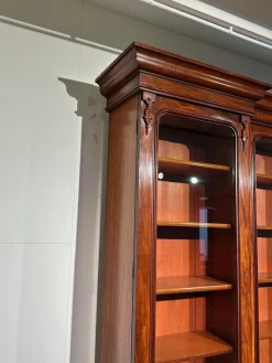 Großes viktorianisches Bücherregal aus Mahagoni