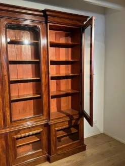 Großes viktorianisches Bücherregal aus Mahagoni