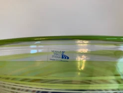 Große Vilnius Studio Schale aus Glas, Litauen, 1990er
