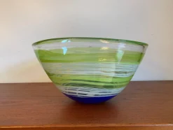 Große Vilnius Studio Schale aus Glas, Litauen, 1990er