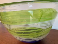 Große Vilnius Studio Schale aus Glas, Litauen, 1990er