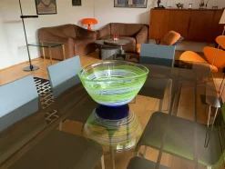 Große Vilnius Studio Schale aus Glas, Litauen, 1990er