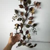 Große Wandlampe mit Vier Leuchten aus Verziertem Schmiedeeisen, 1960