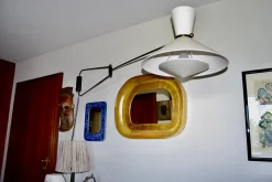 Große Wandleuchte mit zwei Armen von Robert Mathieu, Frankreich, 1950