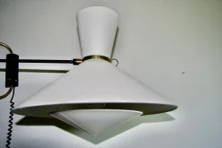 Große Wandleuchte mit zwei Armen von Robert Mathieu, Frankreich, 1950